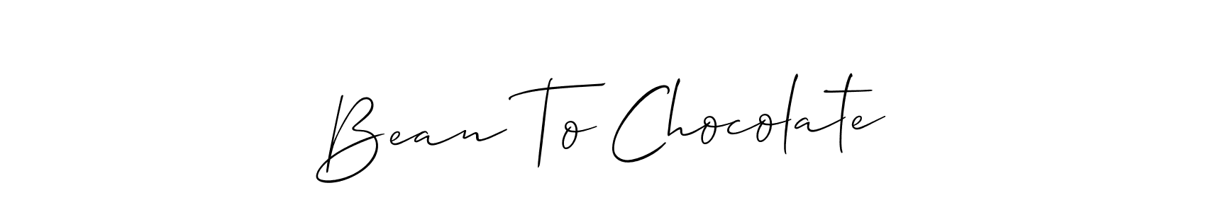 You should practise on your own different ways (Allison_Script) to write your name (Bean To Chocolate) in signature. don't let someone else do it for you. Bean To Chocolate signature style 2 images and pictures png