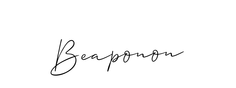 if you are searching for the best signature style for your name Beaponon. so please give up your signature search. here we have designed multiple signature styles  using Allison_Script. Beaponon signature style 2 images and pictures png