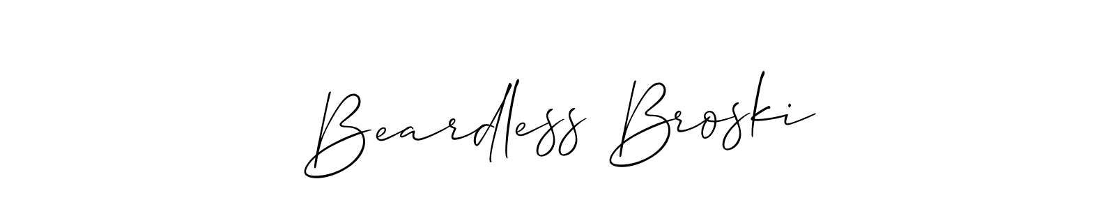 Once you've used our free online signature maker to create your best signature Allison_Script style, it's time to enjoy all of the benefits that Beardless Broski name signing documents. Beardless Broski signature style 2 images and pictures png