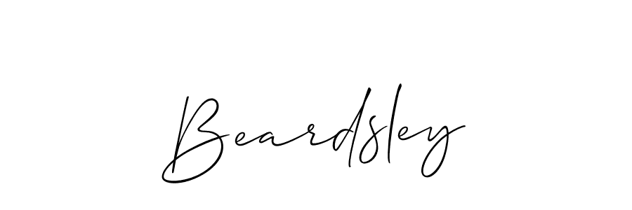 Design your own signature with our free online signature maker. With this signature software, you can create a handwritten (Allison_Script) signature for name Beardsley. Beardsley signature style 2 images and pictures png
