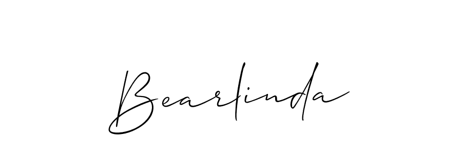Also we have Bearlinda name is the best signature style. Create professional handwritten signature collection using Allison_Script autograph style. Bearlinda signature style 2 images and pictures png