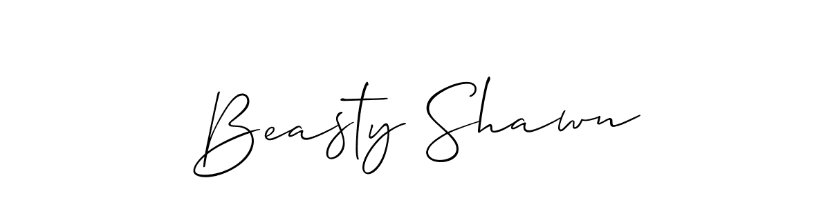 Design your own signature with our free online signature maker. With this signature software, you can create a handwritten (Allison_Script) signature for name Beasty Shawn. Beasty Shawn signature style 2 images and pictures png