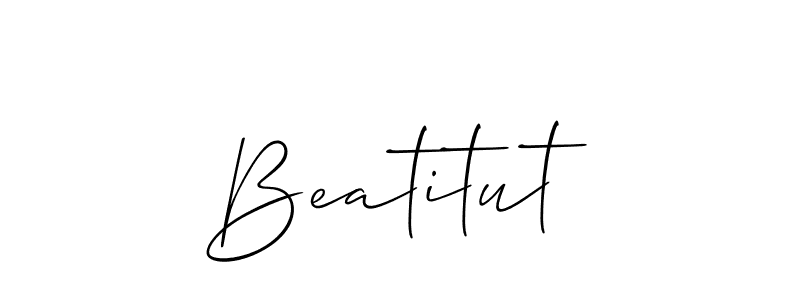 Best and Professional Signature Style for Beatitut. Allison_Script Best Signature Style Collection. Beatitut signature style 2 images and pictures png