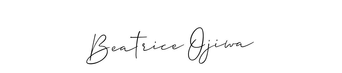 Allison_Script is a professional signature style that is perfect for those who want to add a touch of class to their signature. It is also a great choice for those who want to make their signature more unique. Get Beatrice Ojiwa name to fancy signature for free. Beatrice Ojiwa signature style 2 images and pictures png