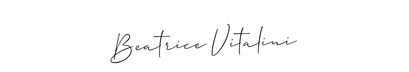 if you are searching for the best signature style for your name Beatrice Vitalini. so please give up your signature search. here we have designed multiple signature styles  using Allison_Script. Beatrice Vitalini signature style 2 images and pictures png