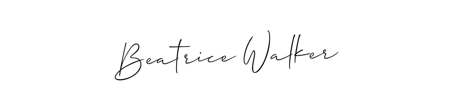 The best way (Allison_Script) to make a short signature is to pick only two or three words in your name. The name Beatrice Walker include a total of six letters. For converting this name. Beatrice Walker signature style 2 images and pictures png