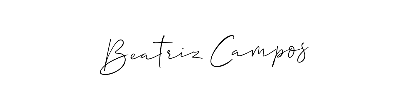 How to make Beatriz Campos name signature. Use Allison_Script style for creating short signs online. This is the latest handwritten sign. Beatriz Campos signature style 2 images and pictures png