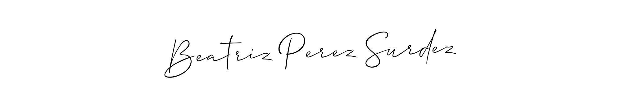 How to make Beatriz Perez Surdez signature? Allison_Script is a professional autograph style. Create handwritten signature for Beatriz Perez Surdez name. Beatriz Perez Surdez signature style 2 images and pictures png