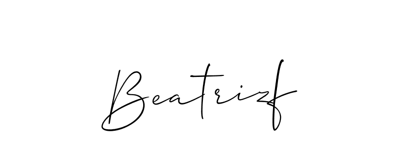Beatrizf stylish signature style. Best Handwritten Sign (Allison_Script) for my name. Handwritten Signature Collection Ideas for my name Beatrizf. Beatrizf signature style 2 images and pictures png