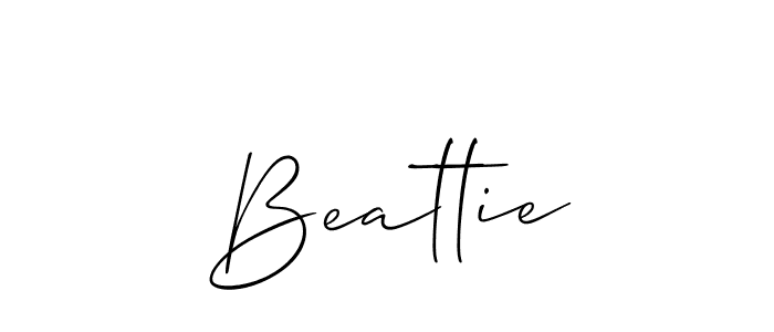 Use a signature maker to create a handwritten signature online. With this signature software, you can design (Allison_Script) your own signature for name Beattie. Beattie signature style 2 images and pictures png