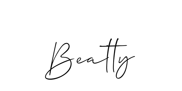 Best and Professional Signature Style for Beatty. Allison_Script Best Signature Style Collection. Beatty signature style 2 images and pictures png