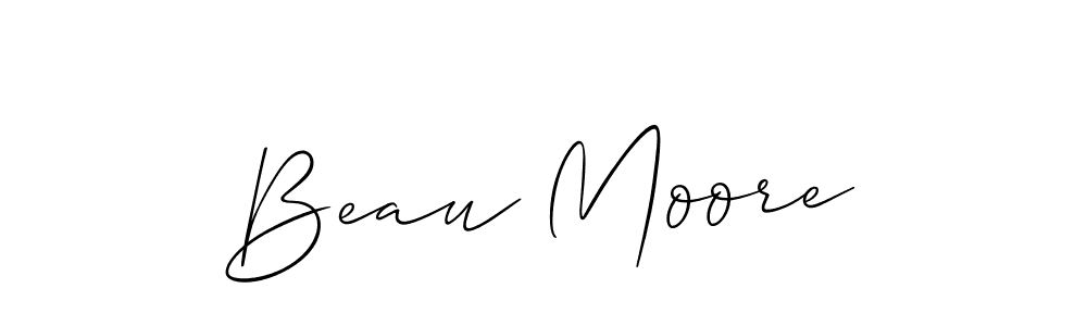 You should practise on your own different ways (Allison_Script) to write your name (Beau Moore) in signature. don't let someone else do it for you. Beau Moore signature style 2 images and pictures png
