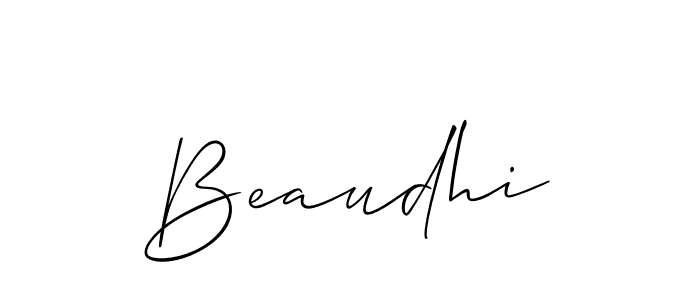 Design your own signature with our free online signature maker. With this signature software, you can create a handwritten (Allison_Script) signature for name Beaudhi. Beaudhi signature style 2 images and pictures png