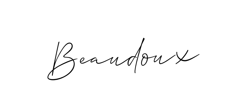 Make a beautiful signature design for name Beaudoux. Use this online signature maker to create a handwritten signature for free. Beaudoux signature style 2 images and pictures png