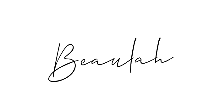 Design your own signature with our free online signature maker. With this signature software, you can create a handwritten (Allison_Script) signature for name Beaulah. Beaulah signature style 2 images and pictures png