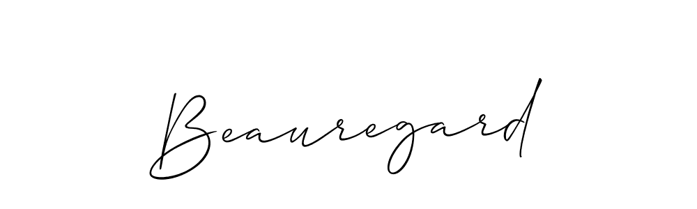 Create a beautiful signature design for name Beauregard. With this signature (Allison_Script) fonts, you can make a handwritten signature for free. Beauregard signature style 2 images and pictures png