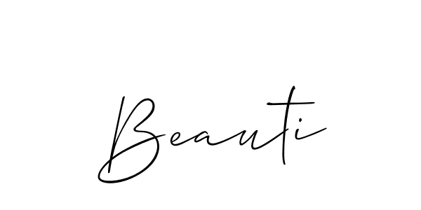 Design your own signature with our free online signature maker. With this signature software, you can create a handwritten (Allison_Script) signature for name Beauti. Beauti signature style 2 images and pictures png