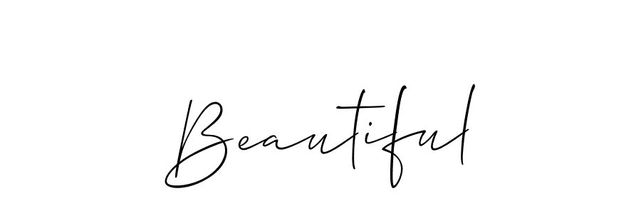 Design your own signature with our free online signature maker. With this signature software, you can create a handwritten (Allison_Script) signature for name Beautiful. Beautiful signature style 2 images and pictures png