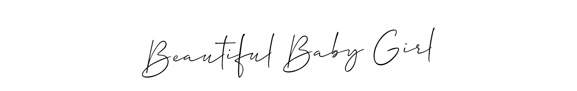 Make a beautiful signature design for name Beautiful Baby Girl. With this signature (Allison_Script) style, you can create a handwritten signature for free. Beautiful Baby Girl signature style 2 images and pictures png