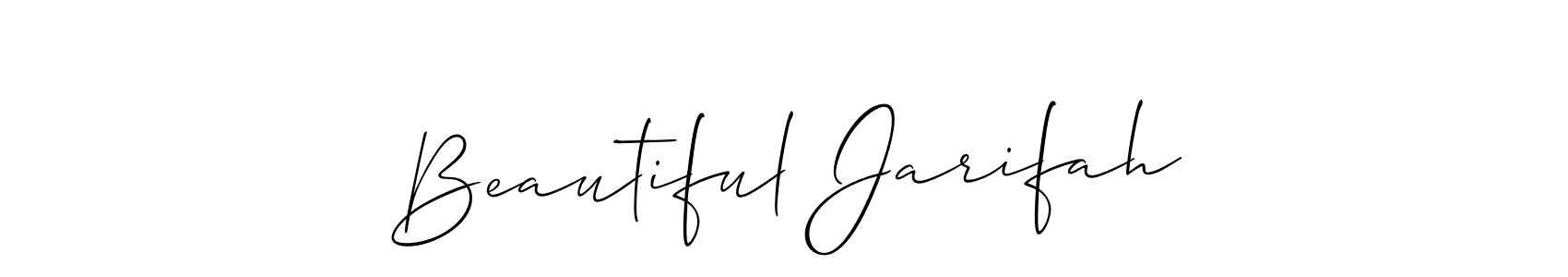 Make a beautiful signature design for name Beautiful Jarifah. With this signature (Allison_Script) style, you can create a handwritten signature for free. Beautiful Jarifah signature style 2 images and pictures png