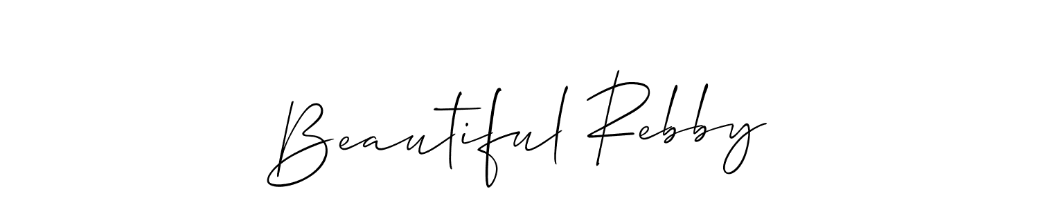 How to Draw Beautiful Rebby signature style? Allison_Script is a latest design signature styles for name Beautiful Rebby. Beautiful Rebby signature style 2 images and pictures png