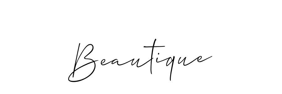 Create a beautiful signature design for name Beautique. With this signature (Allison_Script) fonts, you can make a handwritten signature for free. Beautique signature style 2 images and pictures png