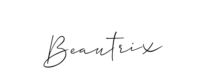 Also You can easily find your signature by using the search form. We will create Beautrix name handwritten signature images for you free of cost using Allison_Script sign style. Beautrix signature style 2 images and pictures png