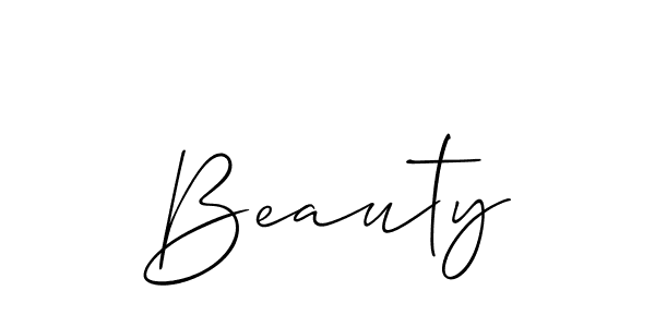 Design your own signature with our free online signature maker. With this signature software, you can create a handwritten (Allison_Script) signature for name Beauty. Beauty signature style 2 images and pictures png