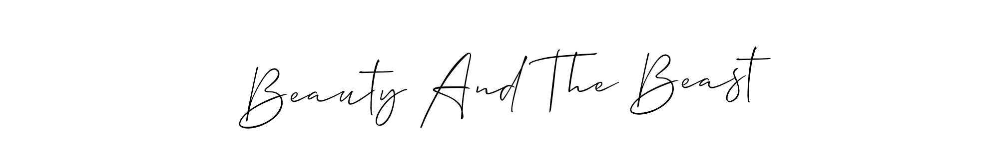 How to make Beauty And The Beast signature? Allison_Script is a professional autograph style. Create handwritten signature for Beauty And The Beast name. Beauty And The Beast signature style 2 images and pictures png
