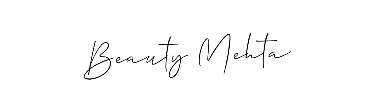 You should practise on your own different ways (Allison_Script) to write your name (Beauty Mehta) in signature. don't let someone else do it for you. Beauty Mehta signature style 2 images and pictures png