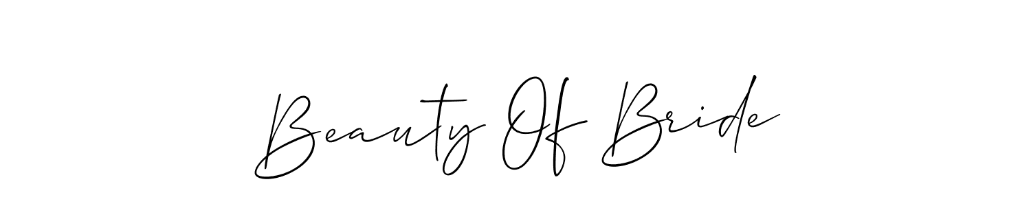 Similarly Allison_Script is the best handwritten signature design. Signature creator online .You can use it as an online autograph creator for name Beauty Of Bride. Beauty Of Bride signature style 2 images and pictures png