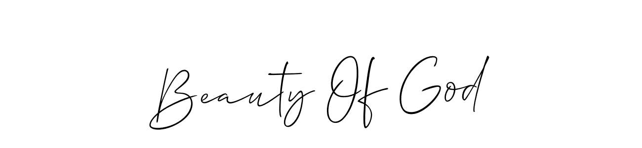 Beauty Of God stylish signature style. Best Handwritten Sign (Allison_Script) for my name. Handwritten Signature Collection Ideas for my name Beauty Of God. Beauty Of God signature style 2 images and pictures png