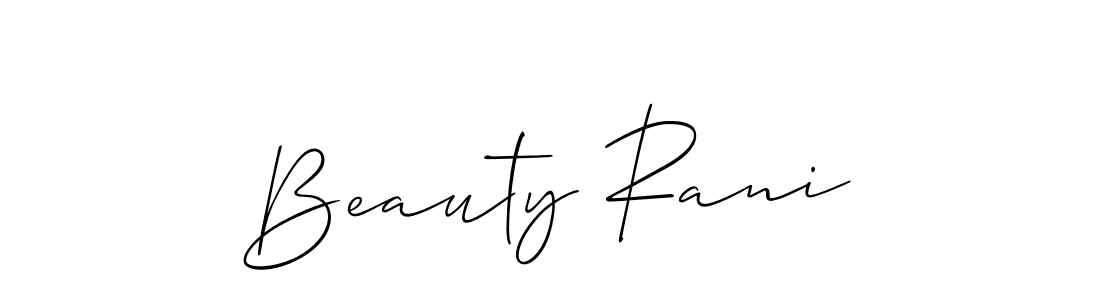 Also You can easily find your signature by using the search form. We will create Beauty Rani name handwritten signature images for you free of cost using Allison_Script sign style. Beauty Rani signature style 2 images and pictures png