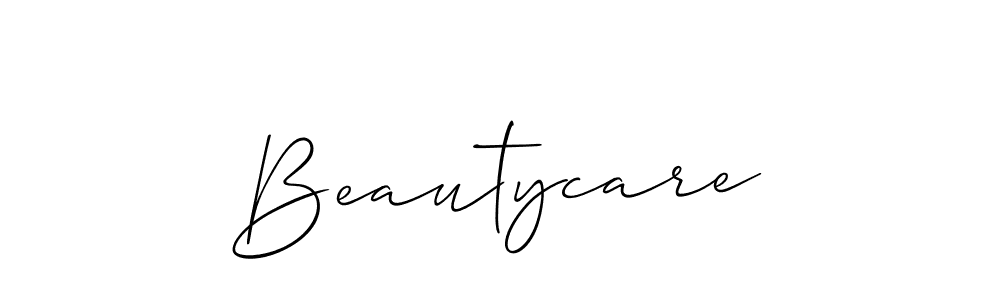 Design your own signature with our free online signature maker. With this signature software, you can create a handwritten (Allison_Script) signature for name Beautycare. Beautycare signature style 2 images and pictures png