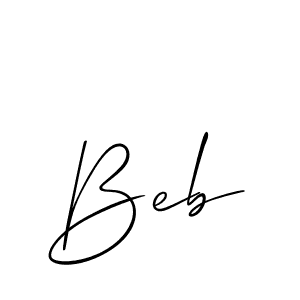 How to make Beb signature? Allison_Script is a professional autograph style. Create handwritten signature for Beb name. Beb signature style 2 images and pictures png