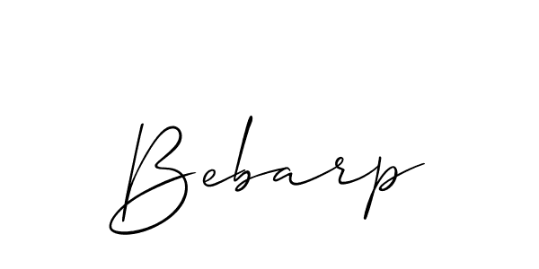 Design your own signature with our free online signature maker. With this signature software, you can create a handwritten (Allison_Script) signature for name Bebarp. Bebarp signature style 2 images and pictures png