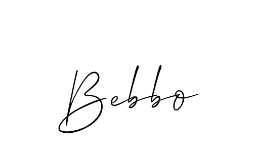 How to make Bebbo name signature. Use Allison_Script style for creating short signs online. This is the latest handwritten sign. Bebbo signature style 2 images and pictures png