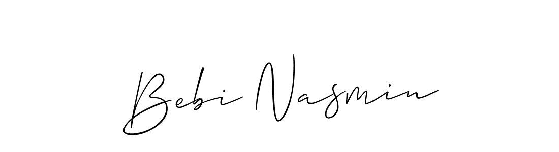 How to Draw Bebi Nasmin signature style? Allison_Script is a latest design signature styles for name Bebi Nasmin. Bebi Nasmin signature style 2 images and pictures png