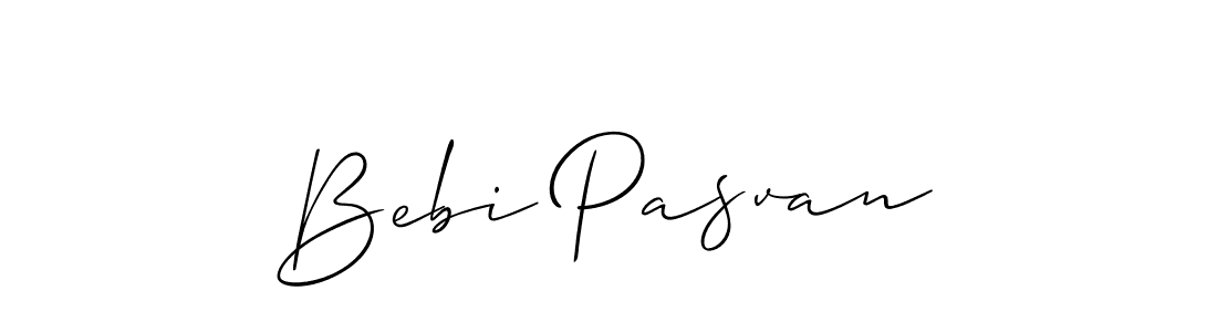 How to Draw Bebi Pasvan signature style? Allison_Script is a latest design signature styles for name Bebi Pasvan. Bebi Pasvan signature style 2 images and pictures png