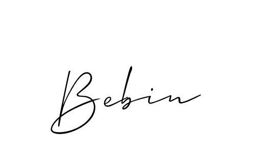 if you are searching for the best signature style for your name Bebin. so please give up your signature search. here we have designed multiple signature styles  using Allison_Script. Bebin signature style 2 images and pictures png