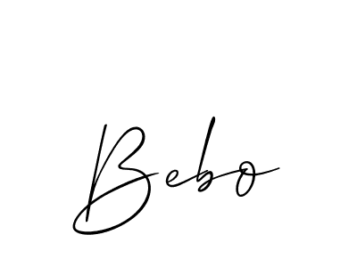 if you are searching for the best signature style for your name Bebo. so please give up your signature search. here we have designed multiple signature styles  using Allison_Script. Bebo signature style 2 images and pictures png