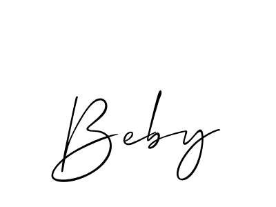 Beby stylish signature style. Best Handwritten Sign (Allison_Script) for my name. Handwritten Signature Collection Ideas for my name Beby. Beby signature style 2 images and pictures png