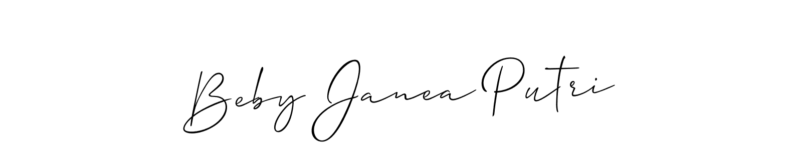 How to make Beby Janea Putri signature? Allison_Script is a professional autograph style. Create handwritten signature for Beby Janea Putri name. Beby Janea Putri signature style 2 images and pictures png