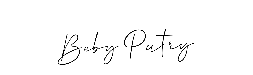 Create a beautiful signature design for name Beby Putry. With this signature (Allison_Script) fonts, you can make a handwritten signature for free. Beby Putry signature style 2 images and pictures png