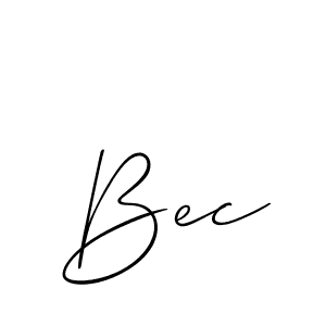Check out images of Autograph of Bec name. Actor Bec Signature Style. Allison_Script is a professional sign style online. Bec signature style 2 images and pictures png