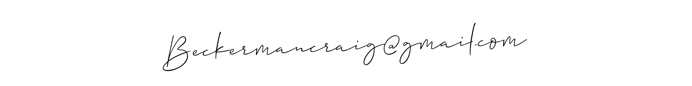 Create a beautiful signature design for name Beckermancraig@gmail.com. With this signature (Allison_Script) fonts, you can make a handwritten signature for free. Beckermancraig@gmail.com signature style 2 images and pictures png