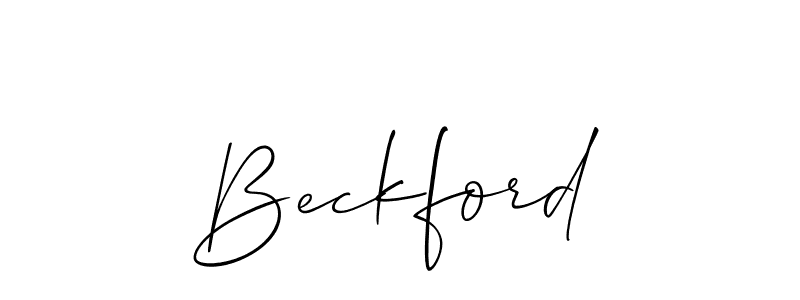 How to make Beckford signature? Allison_Script is a professional autograph style. Create handwritten signature for Beckford name. Beckford signature style 2 images and pictures png