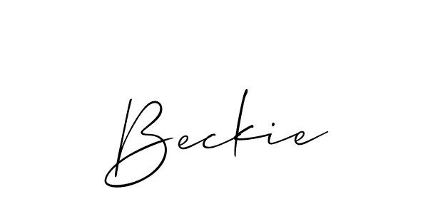 You can use this online signature creator to create a handwritten signature for the name Beckie. This is the best online autograph maker. Beckie signature style 2 images and pictures png