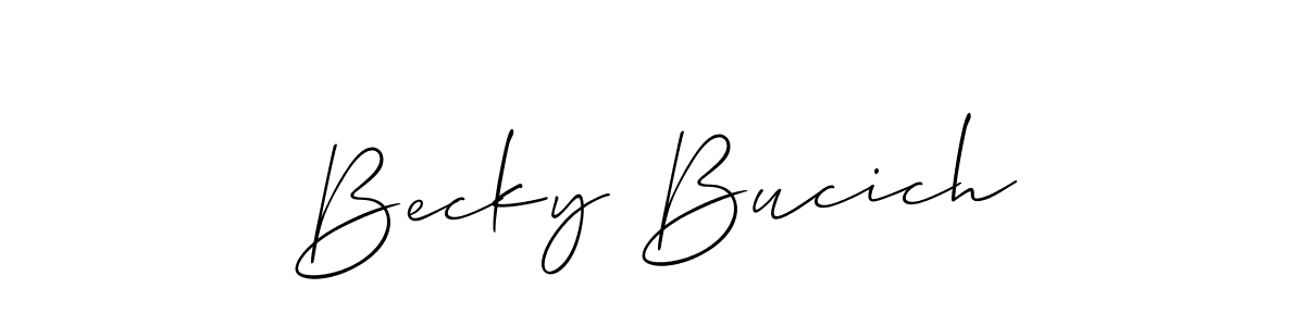 Also we have Becky Bucich name is the best signature style. Create professional handwritten signature collection using Allison_Script autograph style. Becky Bucich signature style 2 images and pictures png