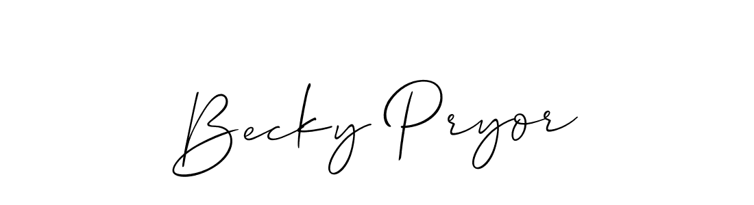 Becky Pryor stylish signature style. Best Handwritten Sign (Allison_Script) for my name. Handwritten Signature Collection Ideas for my name Becky Pryor. Becky Pryor signature style 2 images and pictures png